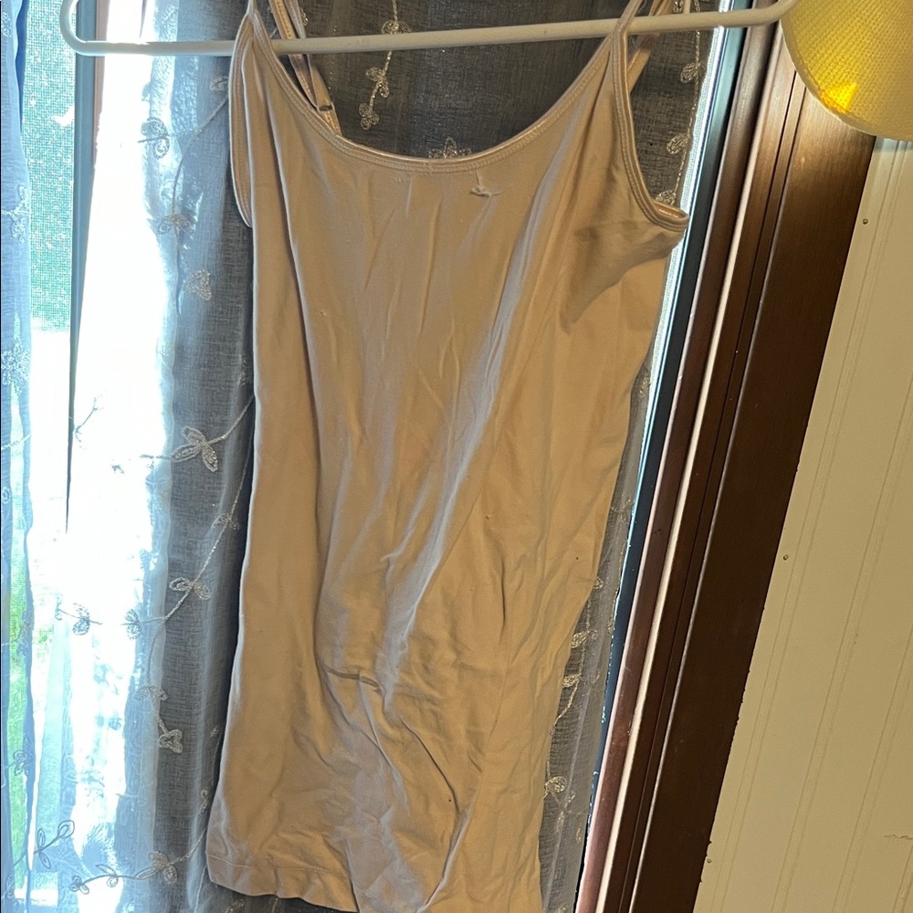 Beige Spaghetti Strap Dress